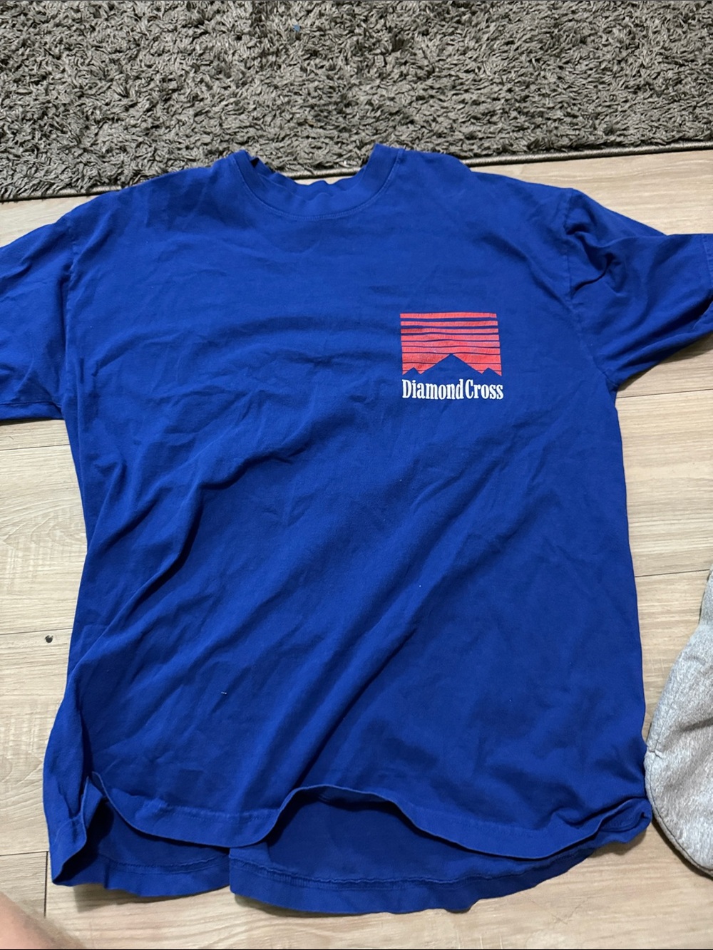 Diamond Supply Co. Royal Blue Short-Sleeve Tee with Red Chest Graphic